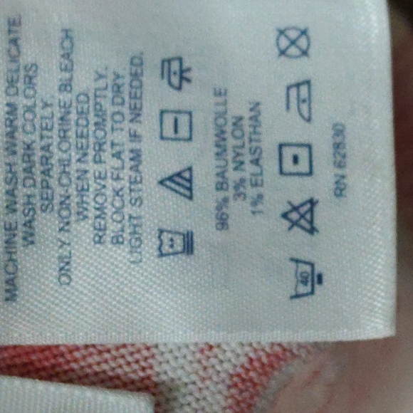 Lands End peachy color floral button front cardigan sweater Size L - Picture 11 of 12